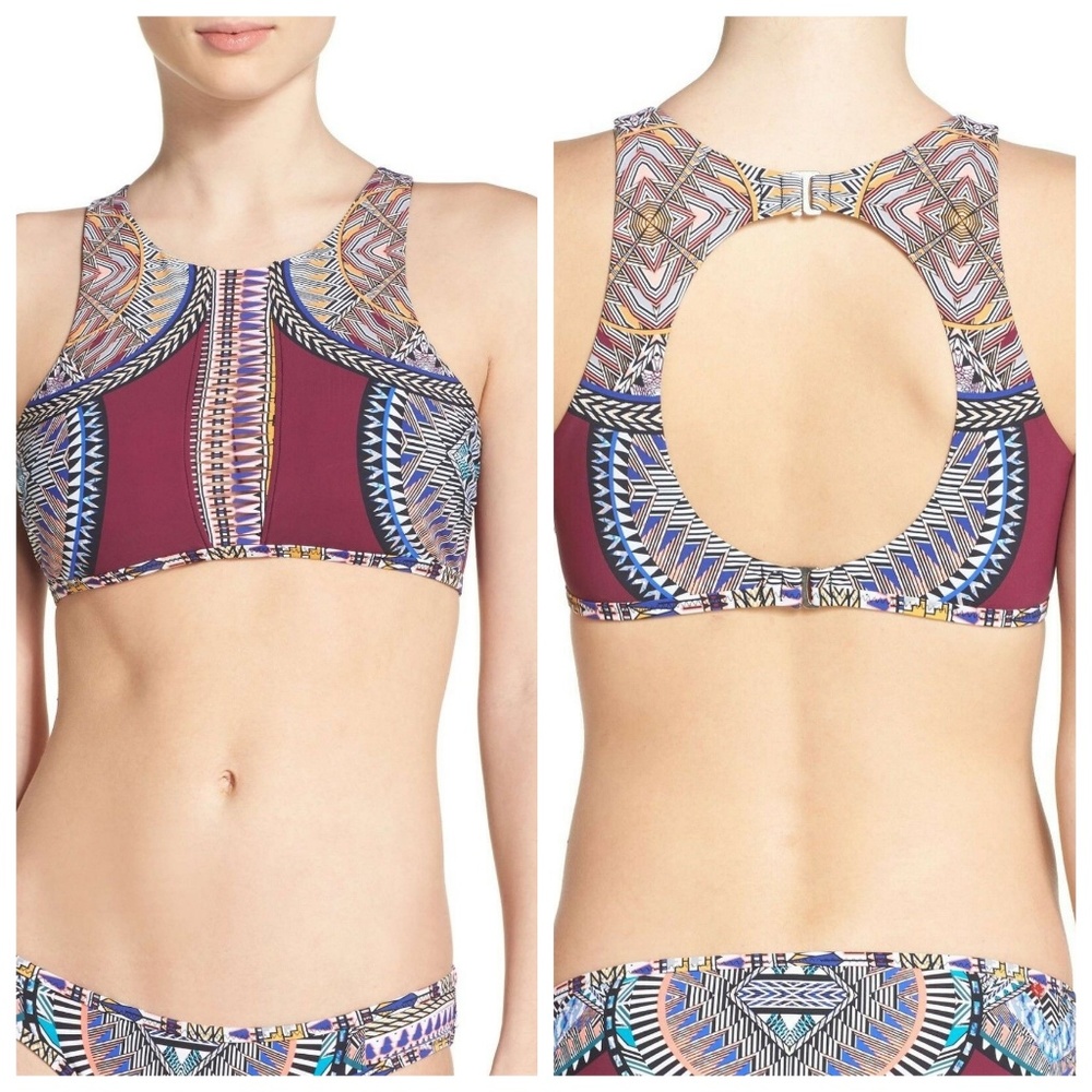 NWT! $101‎ Red Carter High Neck Bikini Top [SZ XS]